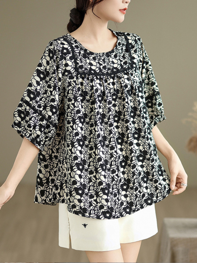 Women's Printed Lace Top  