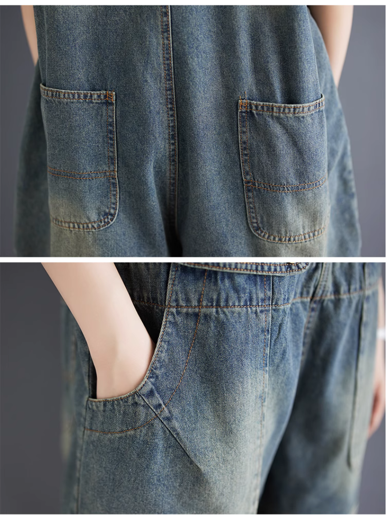 Shorts de Bib de Denim Bib à la mode et aux femmes Dungaree dans l'ensemble