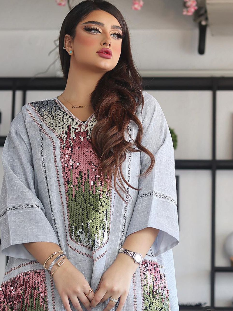 Cross-fronts-fronts de Dubaï à Dubaï brodé Abaya musulman