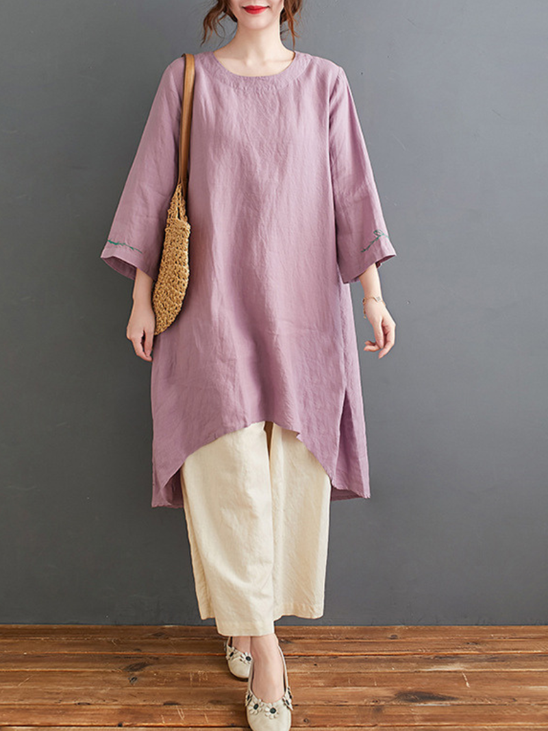 Women's Summer Lightweight Simple Midi Skirt A-line Dress