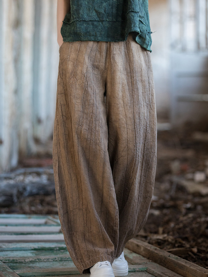 Women's brown wide-leg pants 