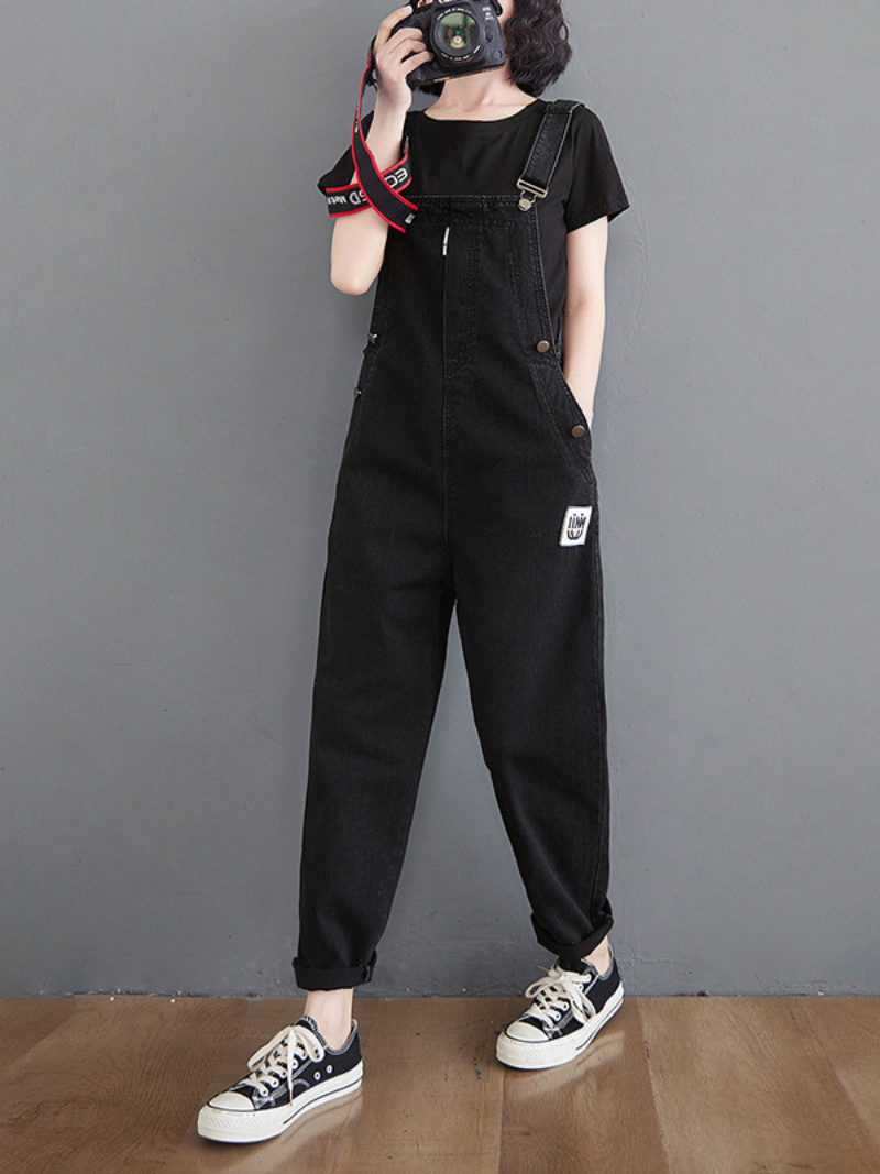 Women's  comfortable waist and roomy hips Dungaree