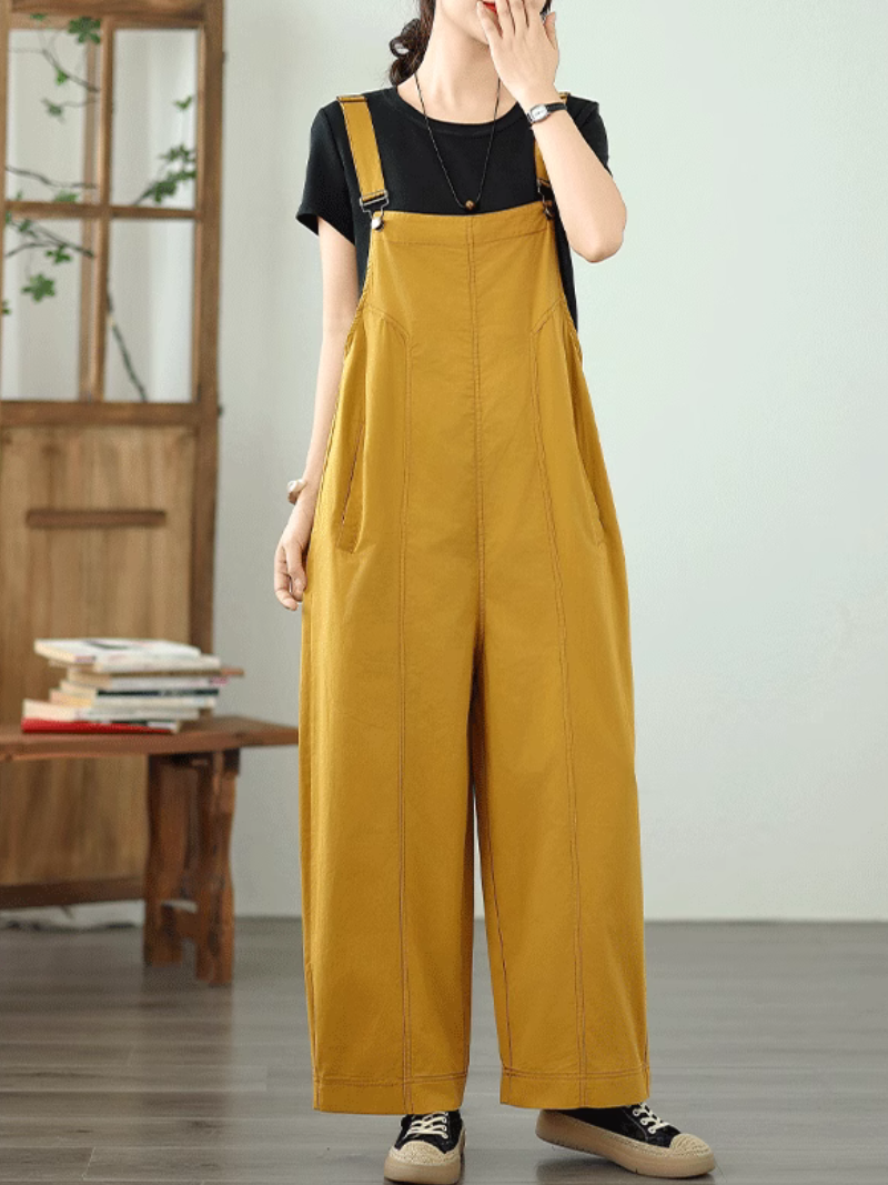 Women's Stylish and Comfortable Pockets Style Overall Dungarees