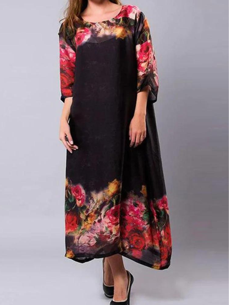 Full Sleeves Silk Maxi Dress