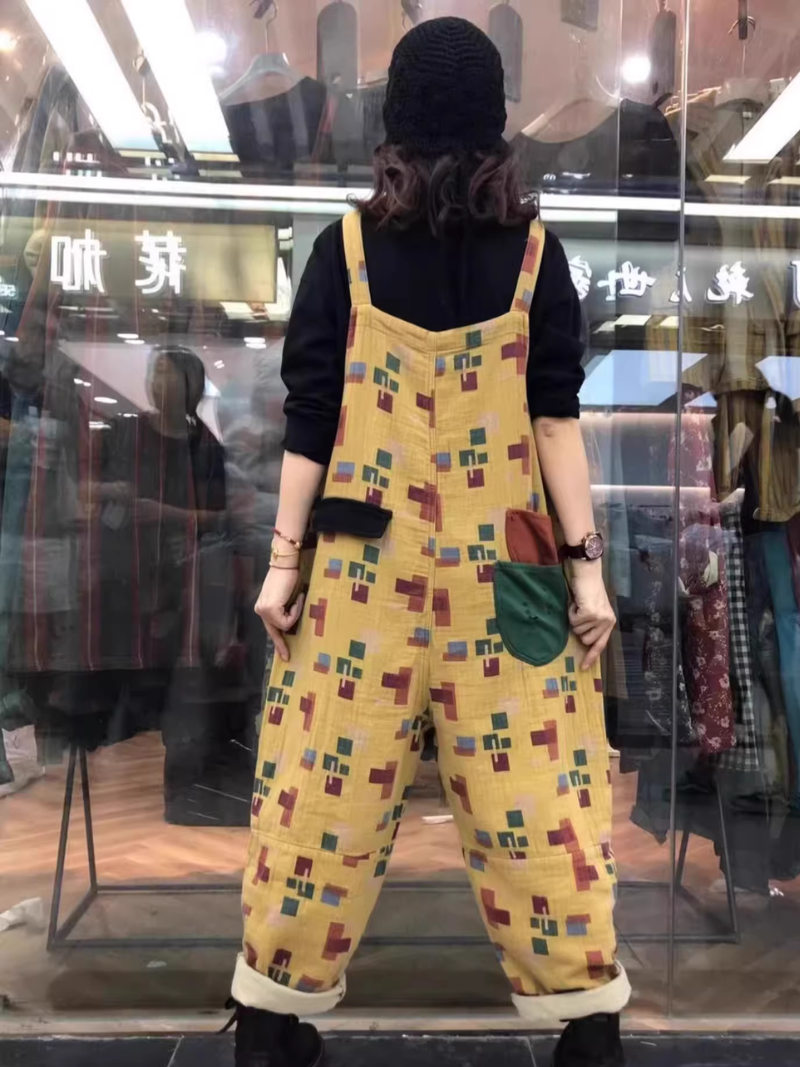 Women's Yellow Retro Overall 