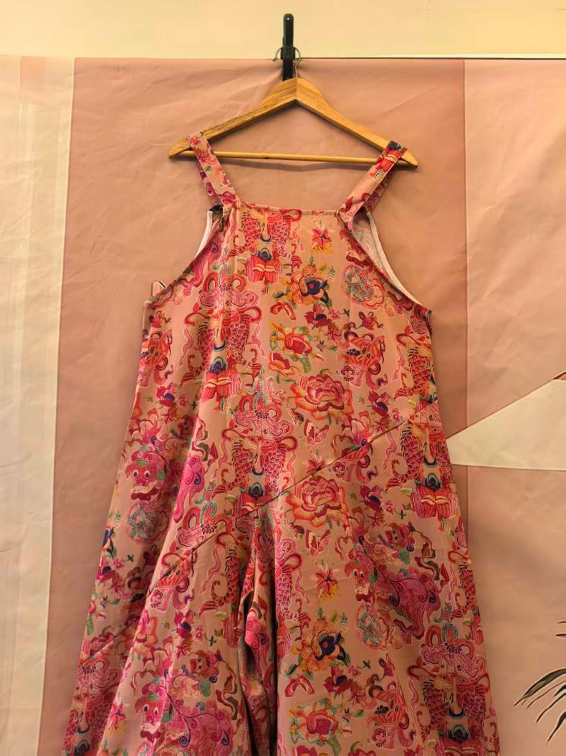 Dungaree globalement léger de l'été des femmes imprimé en liberté globale