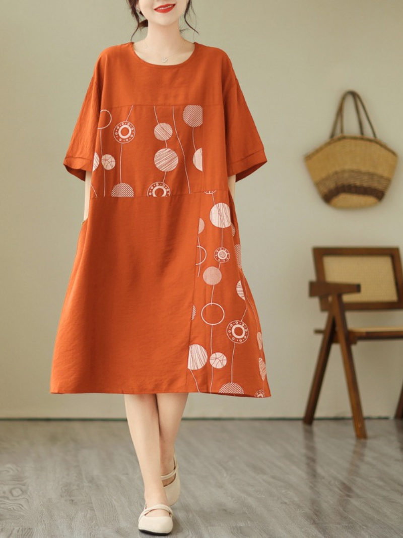 Women's Round Neck A-line Dress