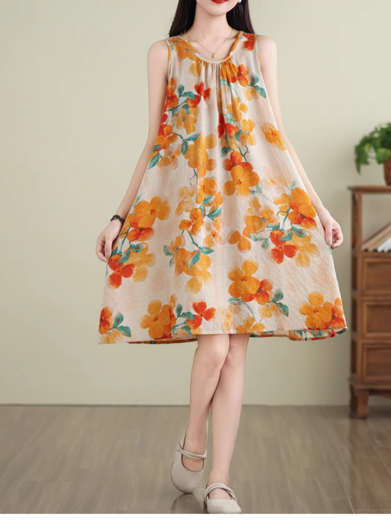  Women's summer Printed  Dress