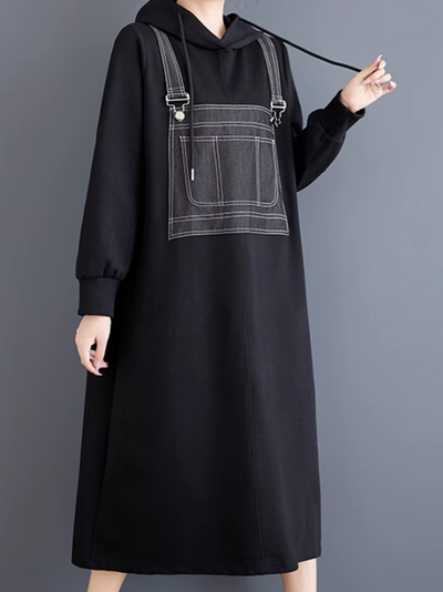 Women's Long Sleeves Midi Dress