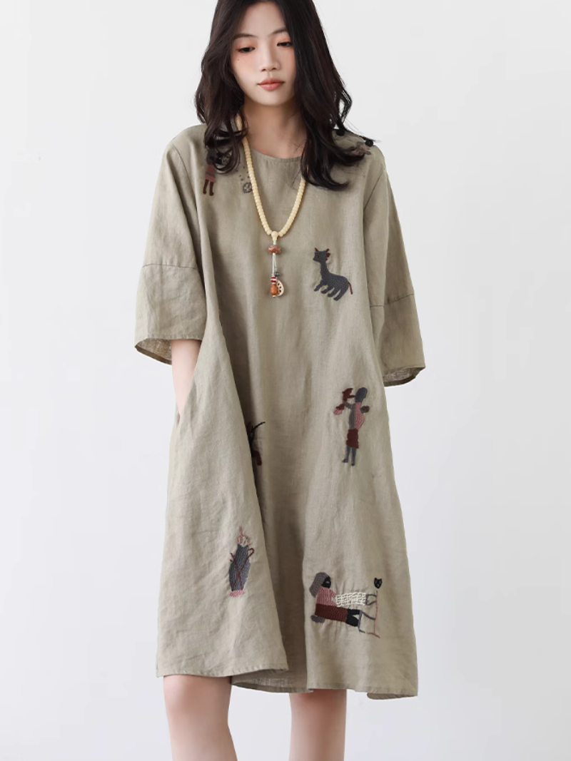 Women's Green Midi Dress 