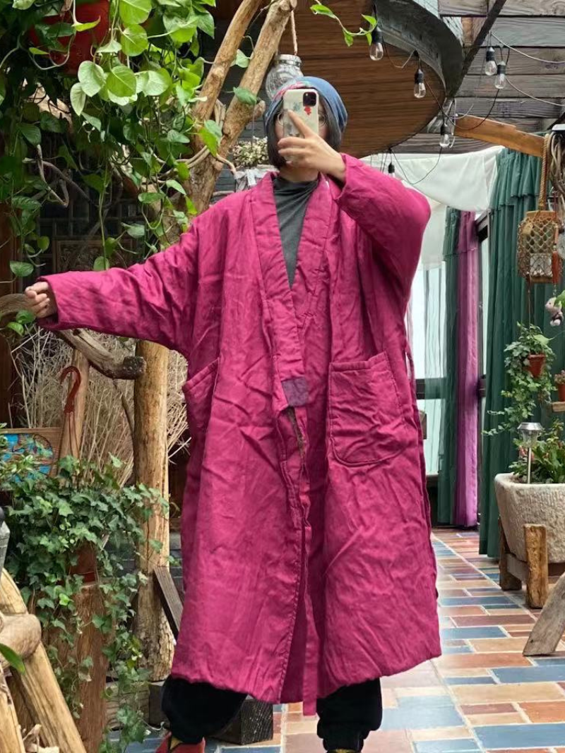 Boho Chic Loose A-Line Coat pour confort sans effort