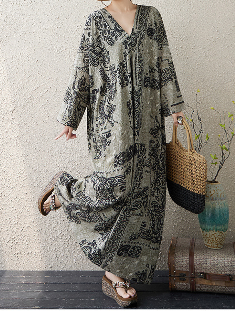 Women's Printed   Loose Dress  