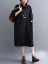 Women's  High Collar Shirt Dress