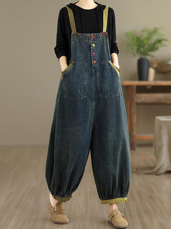 Comfy Women's Summer Sleeveless Baggy Dungarees | Eva Trends