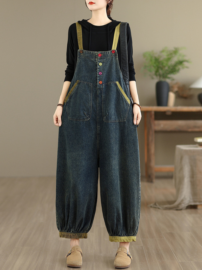 Comfy Women's Summer Sleeveless Baggy Dungarees | Eva Trends