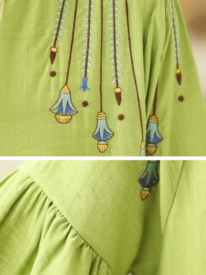 Sunlit Ease Day-to-Night Dress — Tiered Boho Maxi in Cotton Blend