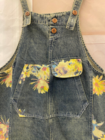 Button Closure Straps Overall
