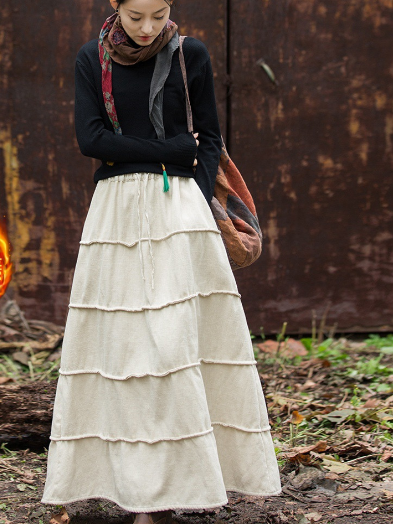 Women's Plaid Hemp Skirt