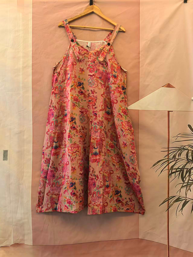 Dungaree globalement léger de l'été des femmes imprimé en liberté globale