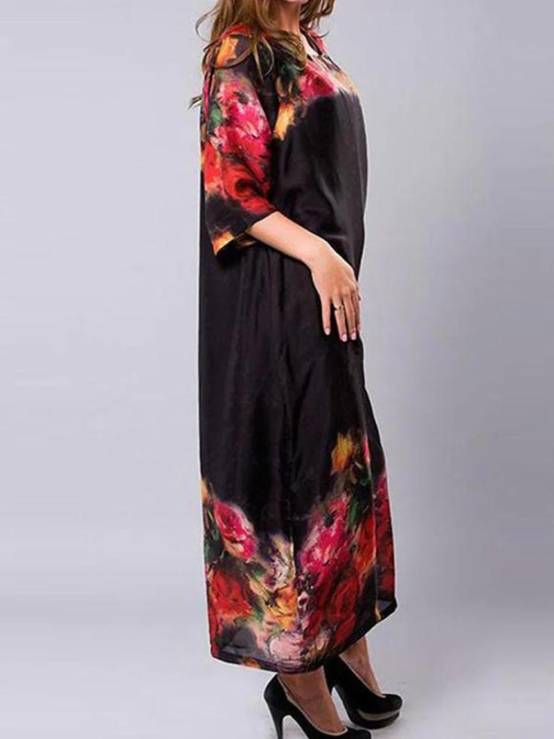 Elegant Women's Silk Maxi Dress