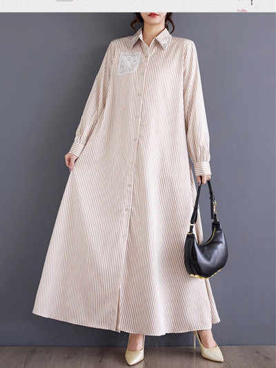 Women's Long Sleeves A-Line Dress