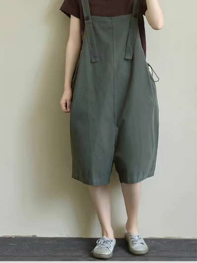 Women's Loose Casual Cool Wide Leg  Bib's Overalls Dungarees