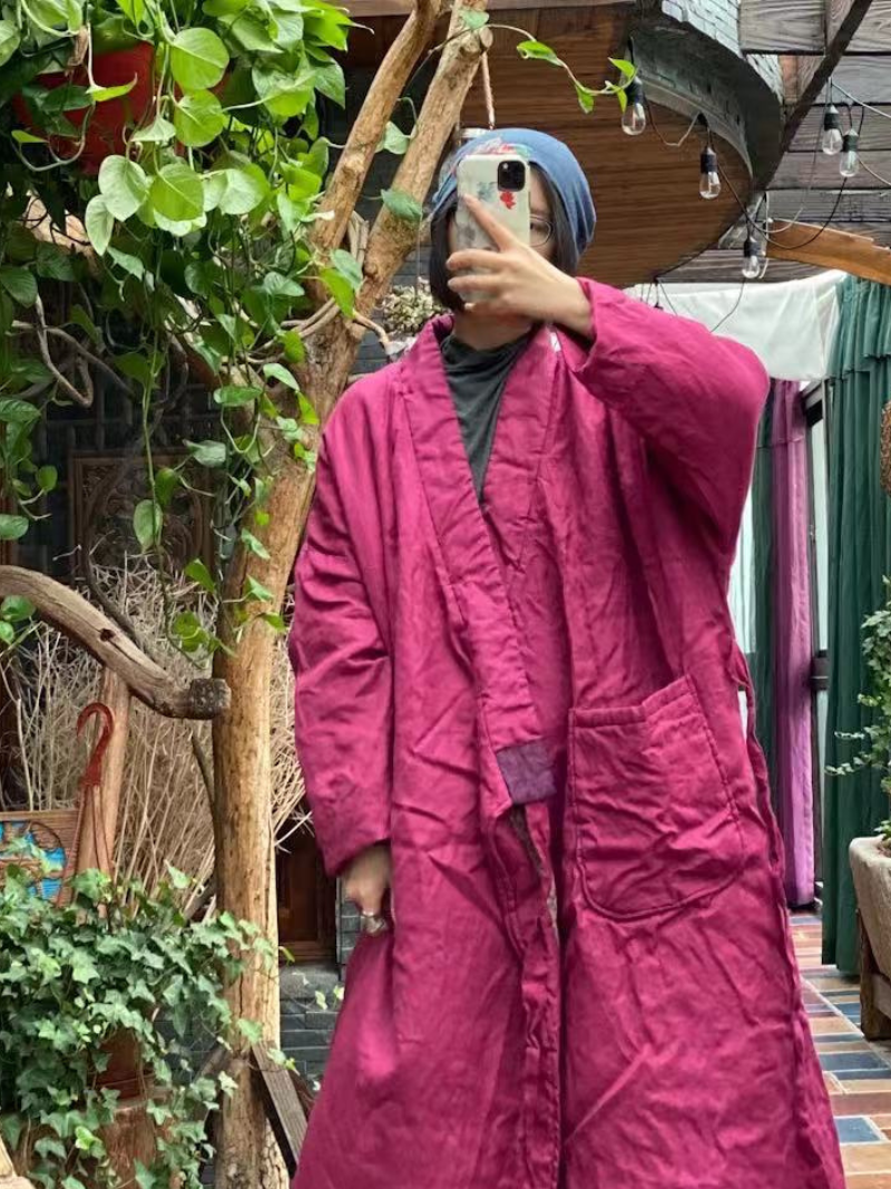 Boho Chic Loose A-Line Coat pour confort sans effort