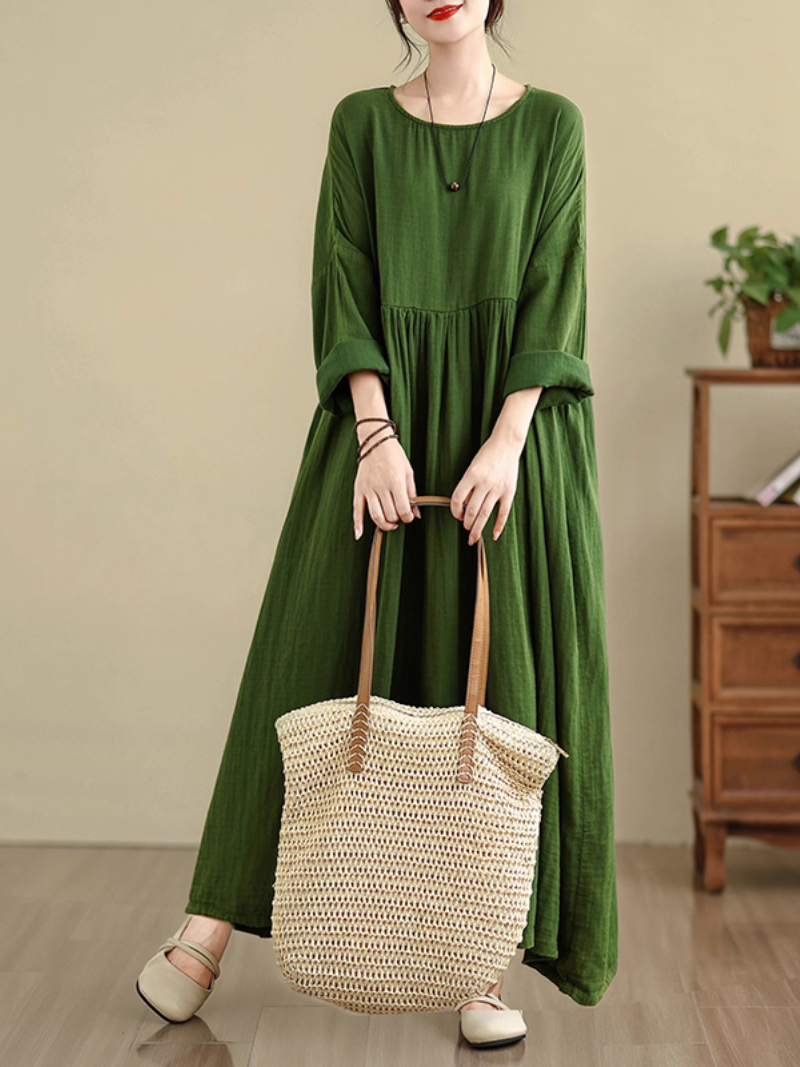Women's Elegant Long Sleeves Smock Dress