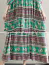 Women's Summer Printed Elephant High Waist Smock Dress