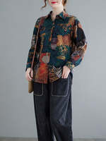 Chemise à col de polo boutonnée décontractée de femme