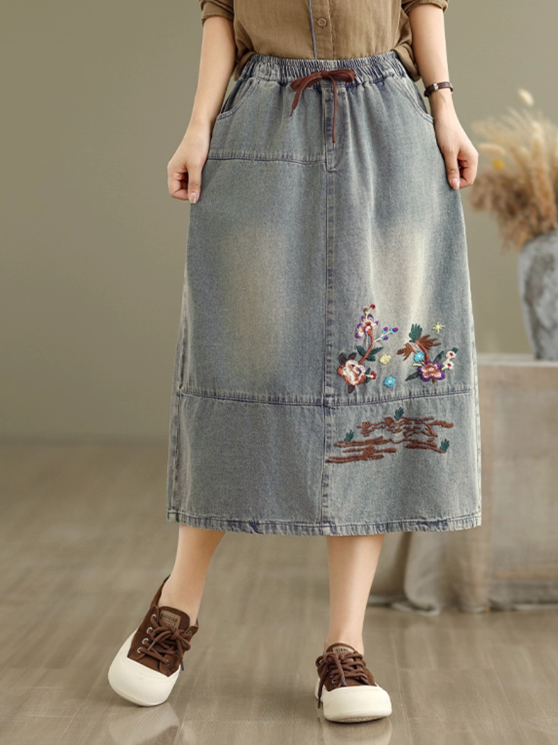 Été pour femmes brodées décontractées en bas élégant