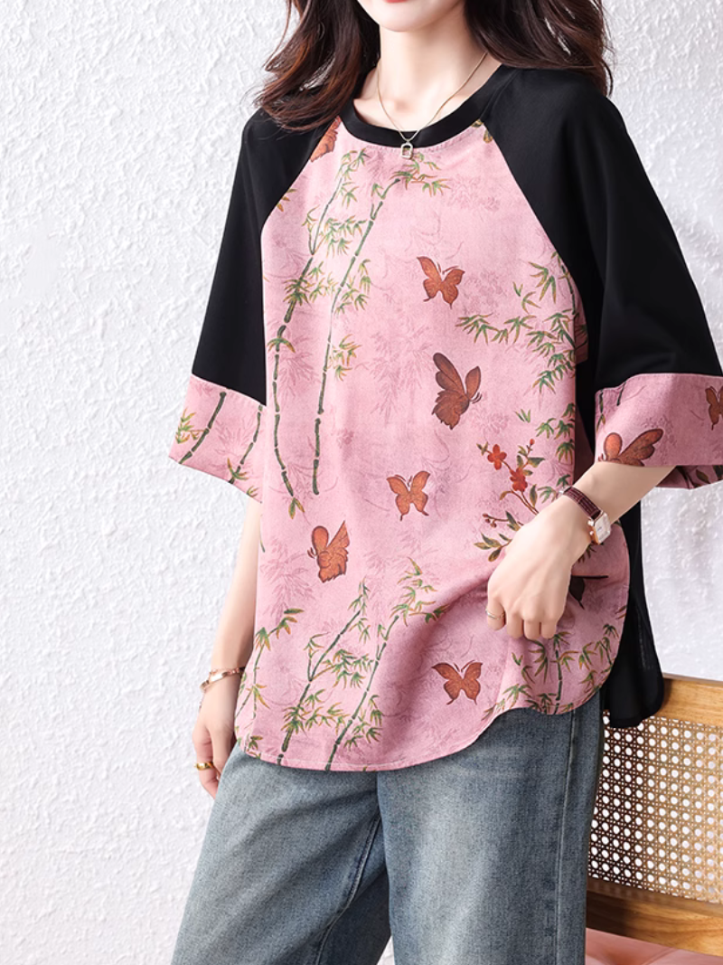 Women's  Pink Loose Top 