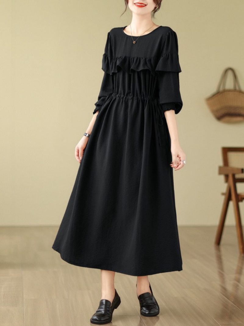 Women's Black A-line Dress