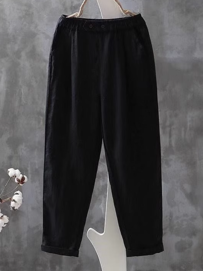 Pantalon harem en lin d'été pour femmes mince pantalon décontracté en bas