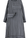 Women's Spring and Autumn Stylish Striped Casual Loose A-Line Dress