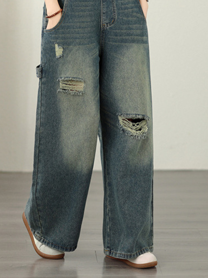 Weekend Confidence One-Piece — Relaxed Denim Overalls with Flattering Lantern Legs