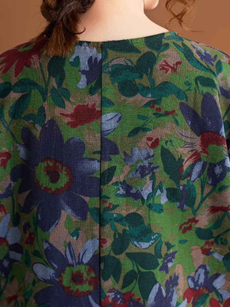 Women's crew neck midi dress