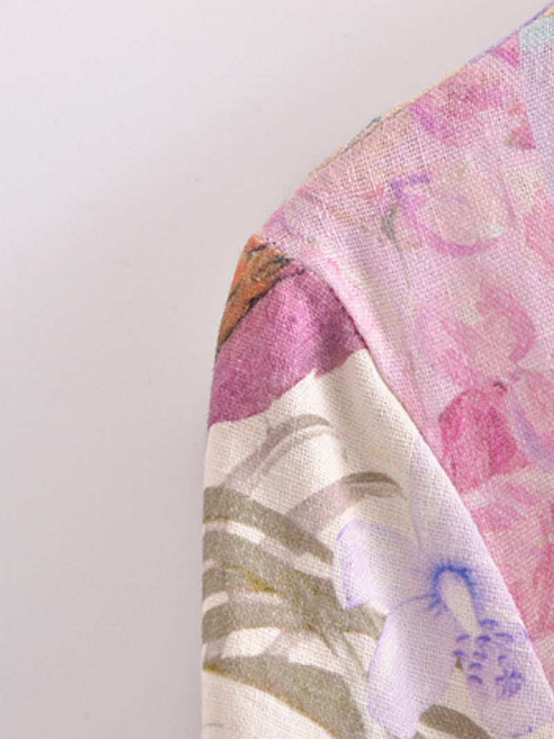 Robe de chemise à ceinture imprimée à chaque fille élégante de chaque élégante