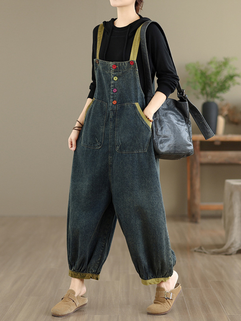 Comfy Women's Summer Sleeveless Baggy Dungarees | Eva Trends