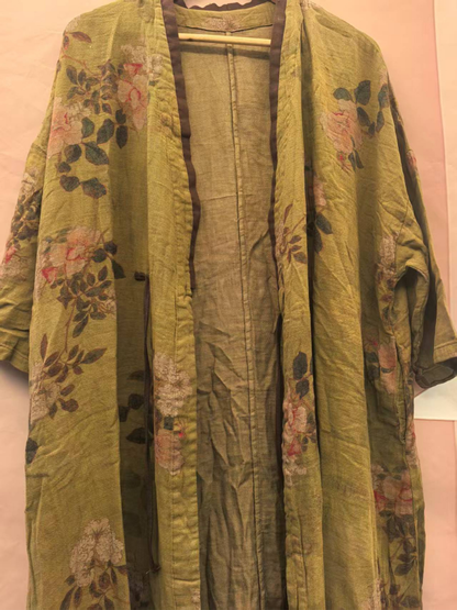 Cooles und bequemes, bedrucktes, lockeres Cardigan-Kleid für den Sommer für Damen