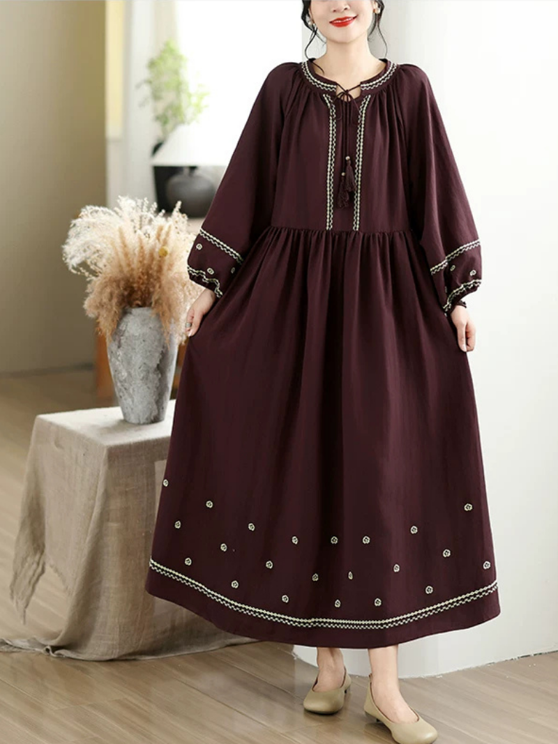 Breezy Weekend Boho Midi Dress — Embroidered, Flowing and Effortlessly Flattering