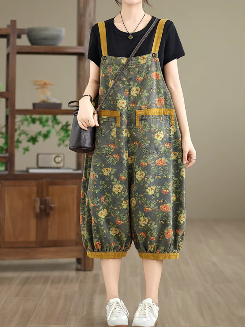 Style de pantalon rasé et parfait pour femmes Dungaree dans l'ensemble