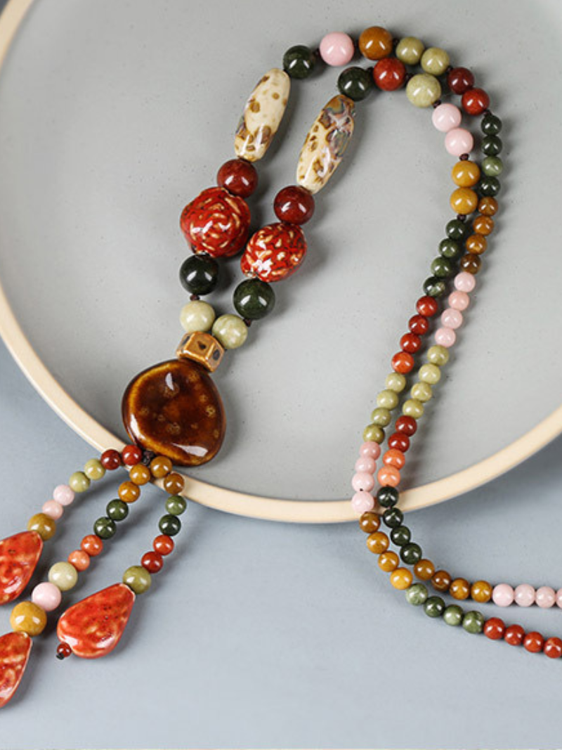 Collier de pendentif en cristal Boho Chic d'été pour femmes