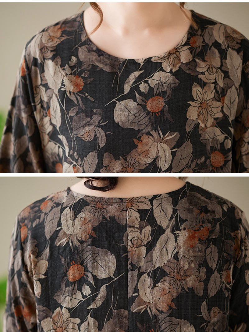 Women's Crew Neck Loose Dress