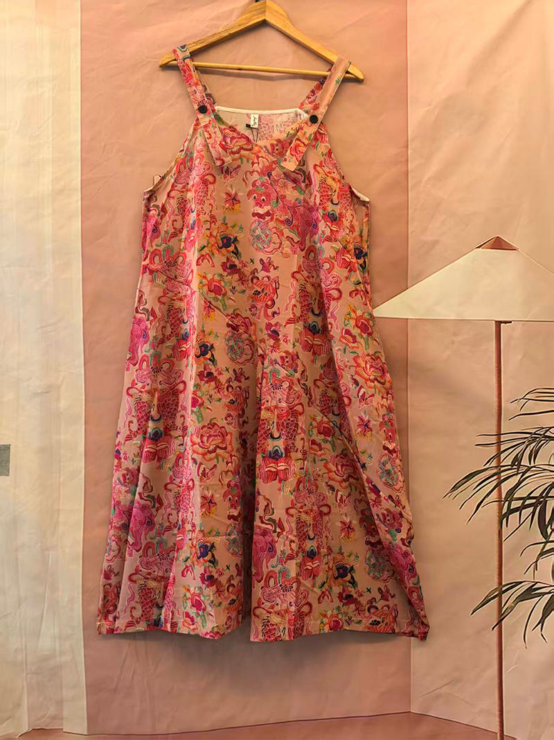 Dungaree globalement léger de l'été des femmes imprimé en liberté globale