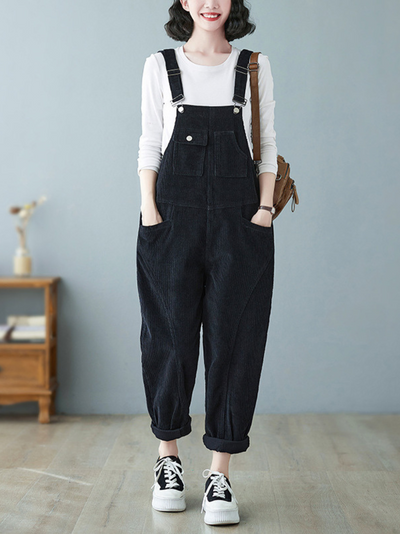 Women's Pockets Style Dungarees