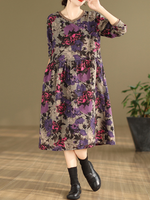 Midi smock dress for women