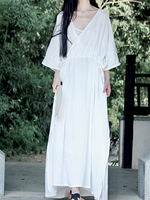 Breezy Garden-Party Wrap Maxi — Double Gauze Cotton, Effortless and Flattering