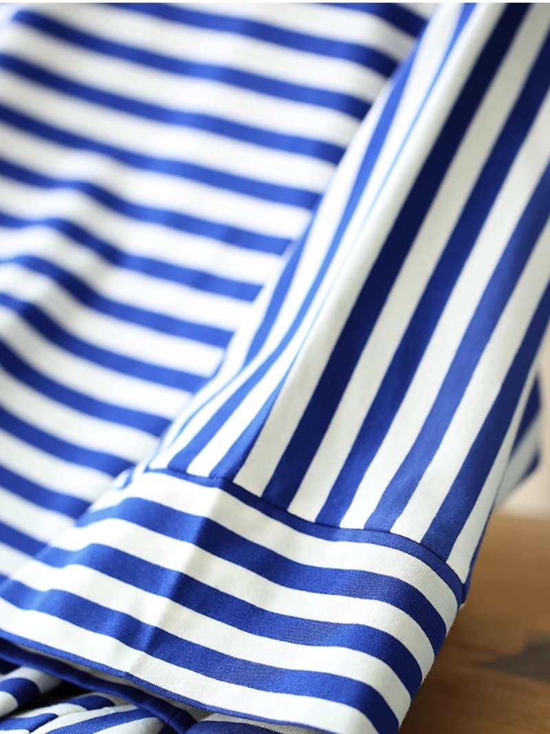 Designed with timeless horizontal stripes 