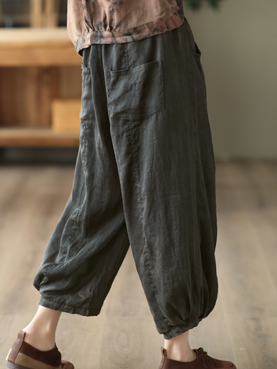 Women's Adjustable & Perfect Back Pocket Loose  Bottom